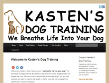Tablet Screenshot of kastensdogtraining.com